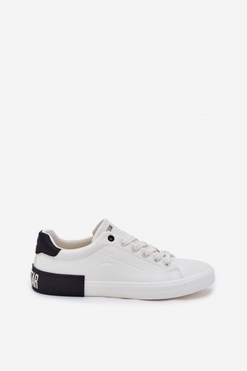 Baskets de loisirs pour hommes en simili cuir "Big Star OO174018" couleur blanche 2