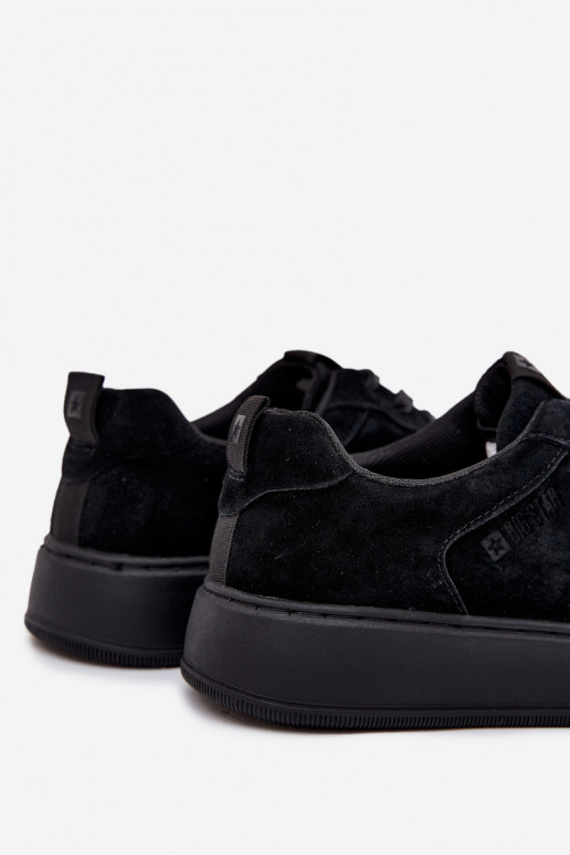 Mâle Chaussures modèle baskets avec une plateforme en daim Big Star OO174012 couleur noire
