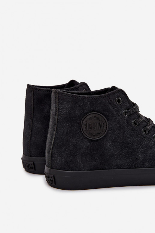 Chaussures décontractées pour hommes réchauffer en cuir écologique Big Star OO174247 HI-POLY SYSTEM couleur noire