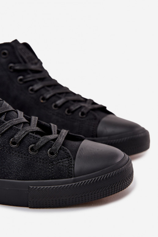 Chaussures décontractées pour hommes réchauffer en cuir écologique Big Star OO174247 HI-POLY SYSTEM couleur noire