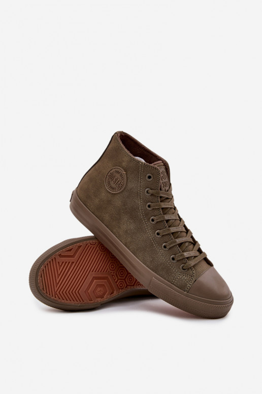 Chaussures décontractées pour hommes réchauffer en cuir écologique Big Star OO174250 HI-POLY SYSTEM couleur kaki Chaussures décontractées pour hommes réchauffer en cuir écologique Big Star OO174250 HI-POLY SYSTEM couleur kaki