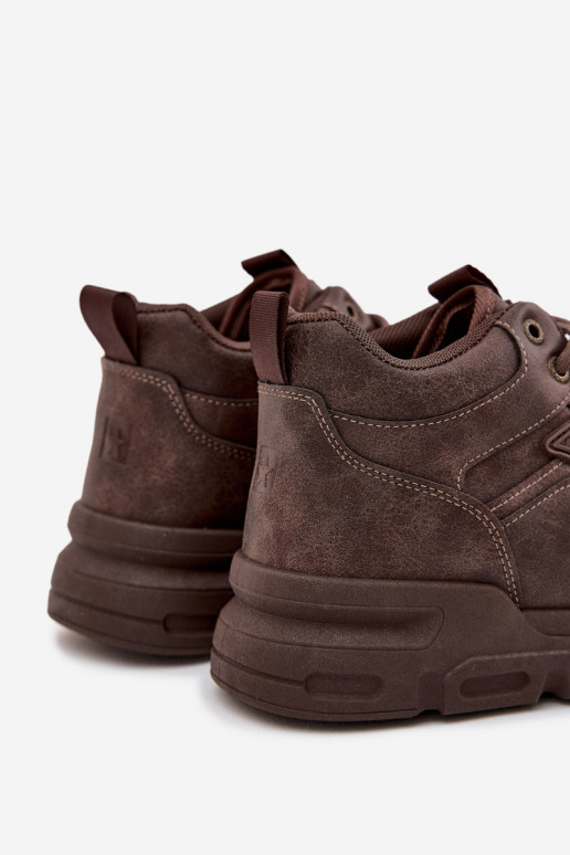 Sneakers Stilvollllschuhe Männlich Big Star SS174283 HI-POLY SYSTEM dunkelbraun