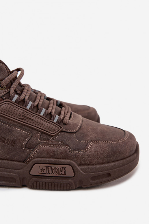 Sneakers Stilvollllschuhe Männlich Big Star SS174283 HI-POLY SYSTEM dunkelbraun
