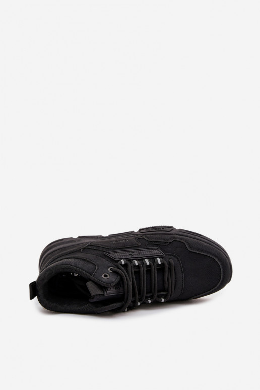 Sneakers Stilvollllschuhe Männlich Big Star SS174282 HI-POLY SYSTEM schZuarze Farbe