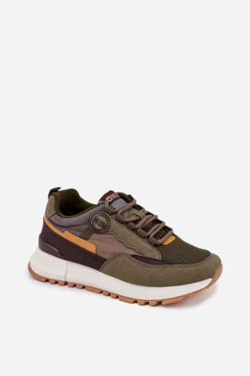 Khaki heren sportschoenen "Big Star RR174280 HI-POLY SYSTEM"