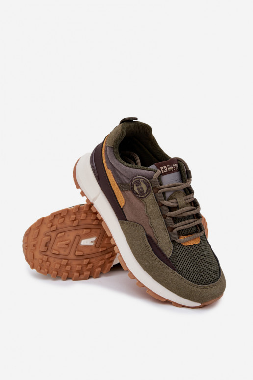 sportschoenen Sneakers model schoenen Het heeftnnen Big Star RR174280 HI-POLY SYSTEM kaki kleuren