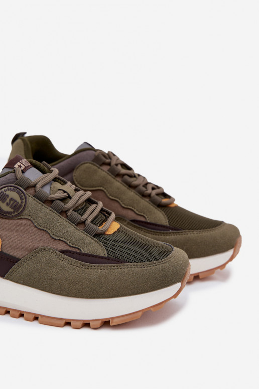 sportschoenen Sneakers model schoenen Het heeftnnen Big Star RR174280 HI-POLY SYSTEM kaki kleuren