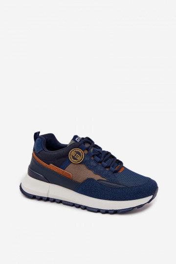 Turnschuhe Sneakers Stilvollllschuhe Männlich Big Star RR174279 HI-POLY SYSTEM Dunkelblau