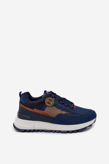 Baskets de sport pour hommes bleu foncé "Big Star RR174279 HI-POLY SYSTEM" 2