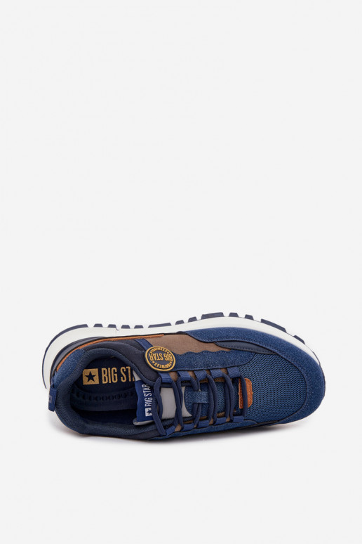 Turnschuhe Sneakers Stilvollllschuhe Männlich Big Star RR174279 HI-POLY SYSTEM Dunkelblau