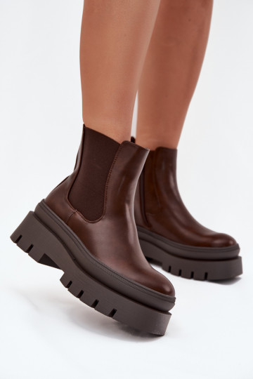 sich Zuarm laufen stylische Stiefel Feminin mit einer Plattform CzekoladoZue Ismira