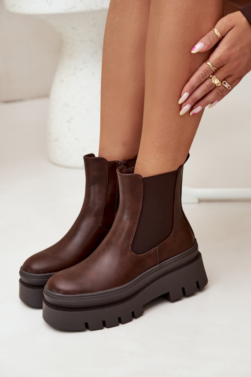 sich Zuarm laufen stylische Stiefel Feminin mit einer Plattform CzekoladoZue Ismira