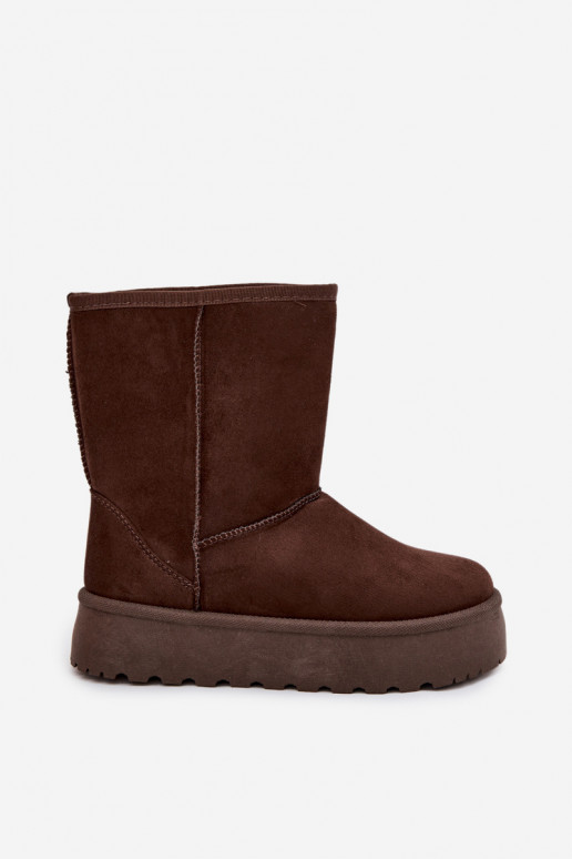 Dames SneeuIn laarzen met bont CzekoladoIne Abrams