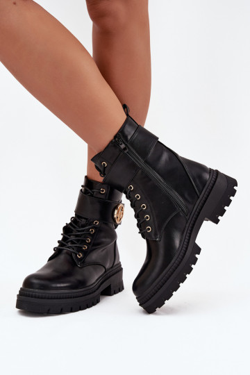 Bottines de travail Féminin Ze couleur doréem Detalem réchauffer couleur noire Fiorena 2