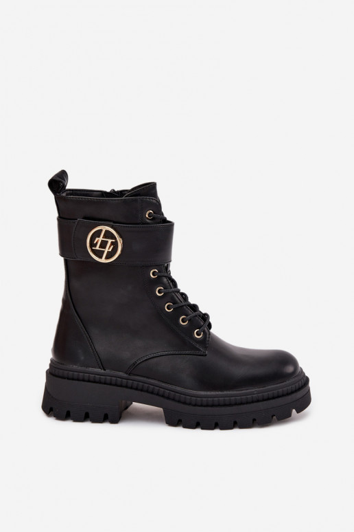 Bottines de travail Féminin Ze couleur doréem Detalem réchauffer couleur noire Fiorena