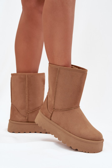 Bottes d'hiver pour femmes avec fourrure, couleur marron Abrams 2
