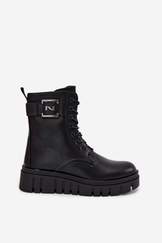 Dameslaarzen met platform Met sierlijk Detalem opInarmen zInart Lyrana