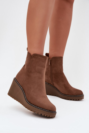 réchauffer Bottes Sur un coinen daim écologiqueu marron Il fautvona