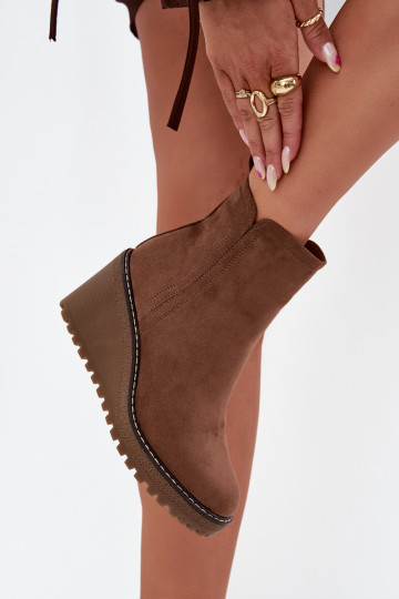 opInarmen Laarzen Op de INigvan eco-suèdeu bruine kleur Het heeftvona 2