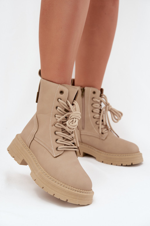 Féminin Bottines de travail Au Château beige Tirina