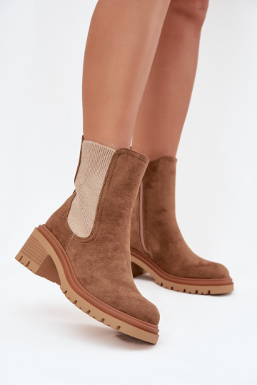 bottes élégantes Féminin réchauffer Klocke beige Zoralia