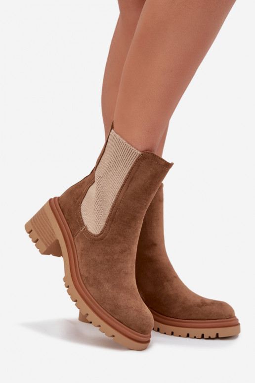 bottes élégantes Féminin réchauffer Klocke beige Zoralia