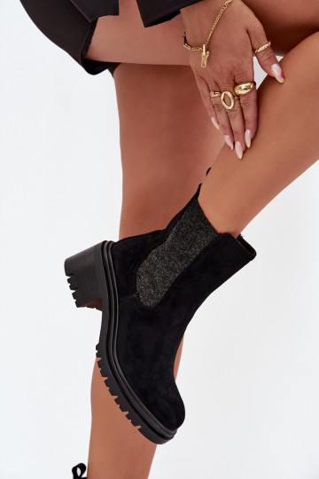 bottes élégantes Féminin réchauffer Klocke couleur noire Zoralia 2