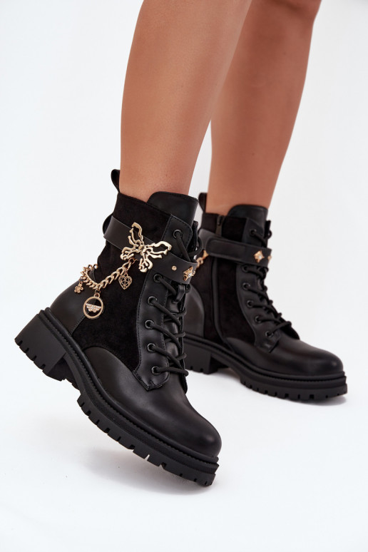 Bottines de travail Féminin réchauffer Ze couleur doréem Avec chaîne I ZaÀieszkami couleur noire Ravine Bottines de travail Féminin réchauffer Ze couleur doréem Avec chaîne I ZaÀieszkami couleur noire Ravine