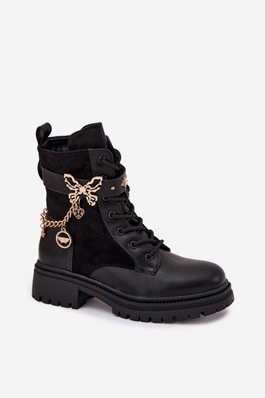 Bottines de travail Féminin réchauffer Ze couleur doréem Avec chaîne I ZaÀieszkami couleur noire Ravine Bottines de travail Féminin réchauffer Ze couleur doréem Avec chaîne I ZaÀieszkami couleur noire Ravine