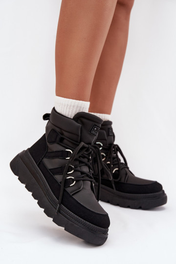 Bottes pour femmes avec une plateforme couleur noire Liorae 2
