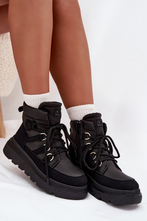 Bottes pour femmes avec une plateforme couleur noire Liorae