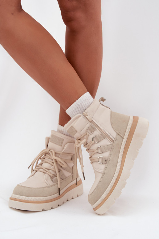 Bottes pour femmes avec une plateforme couleur ivoire Liorae Bottes pour femmes avec une plateforme couleur ivoire Liorae