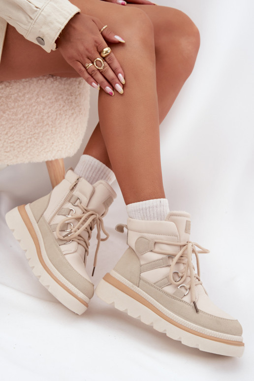 Bottes pour femmes avec une plateforme couleur ivoire Liorae Bottes pour femmes avec une plateforme couleur ivoire Liorae