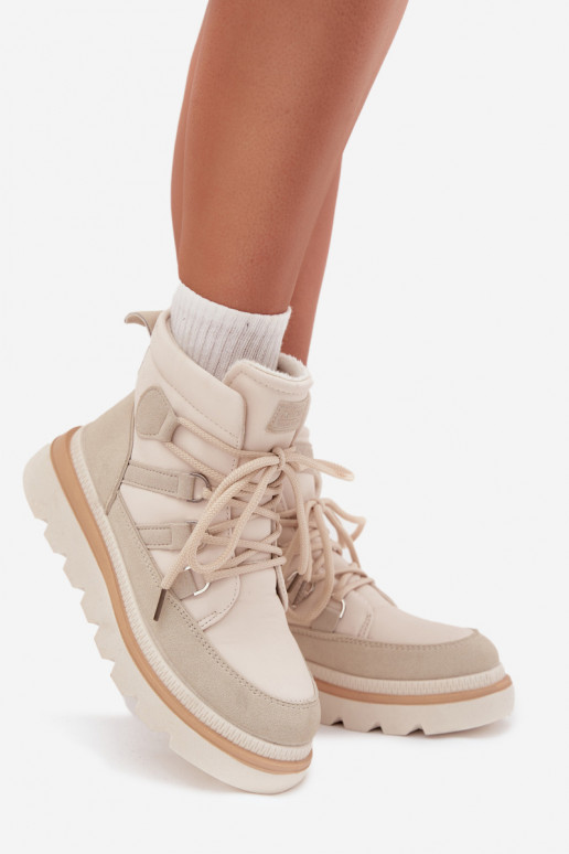 Bottes pour femmes avec une plateforme couleur ivoire Liorae Bottes pour femmes avec une plateforme couleur ivoire Liorae