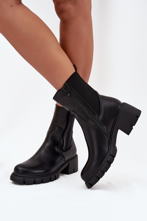 Bottes pour femmes Klocke Eko Peau couleur noire Kyra Bottes pour femmes Klocke Eko Peau couleur noire Kyra