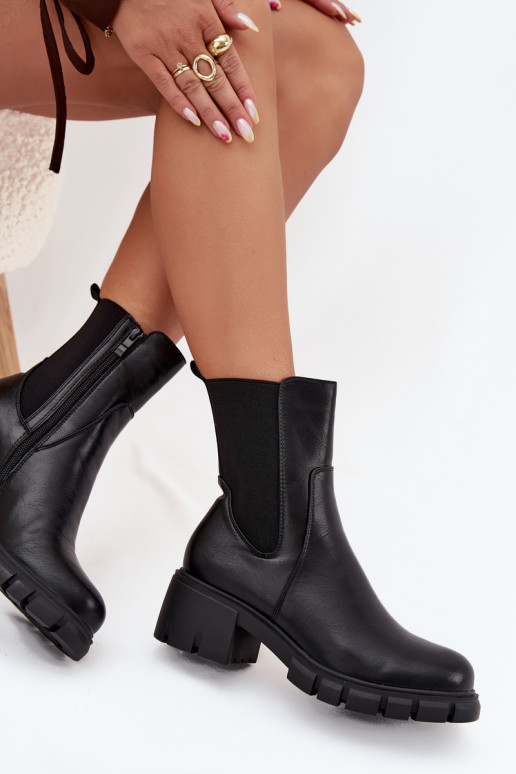 Damenstiefel Klocke Eko Haut schZuarze Farbe Kyra