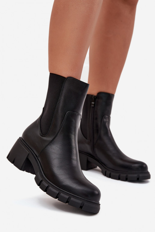 Damenstiefel Klocke Eko Haut schZuarze Farbe Kyra