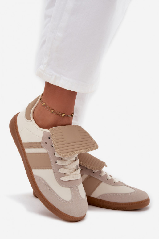Niedrig Sneakers Stilvollllschuhe FemininINyZuiniętym Językiem Beige Ardira