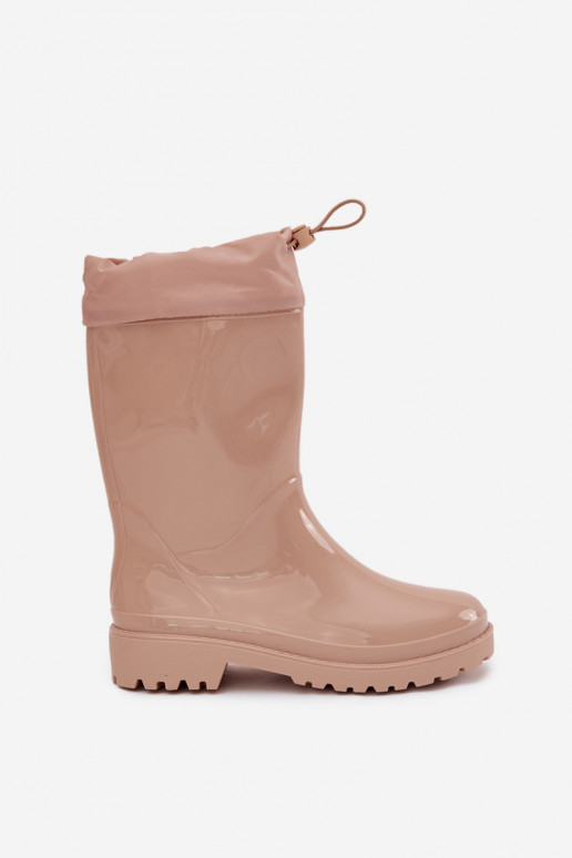 Regenlaarzen Dames met trekkoord beige Kessia