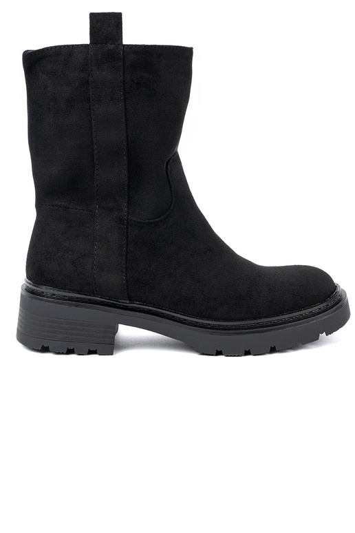 Élégant chaussures à la cheville z grubą, czarną podeszÀą