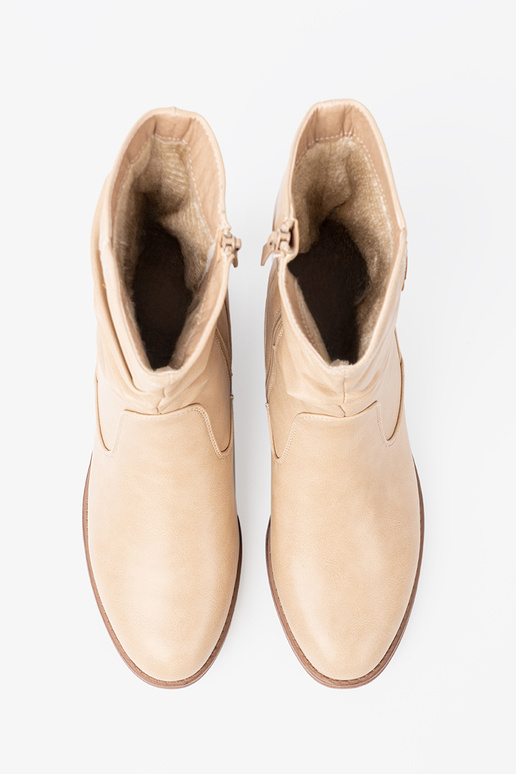 KomfortoÀe chaussures beige z marszczeniami