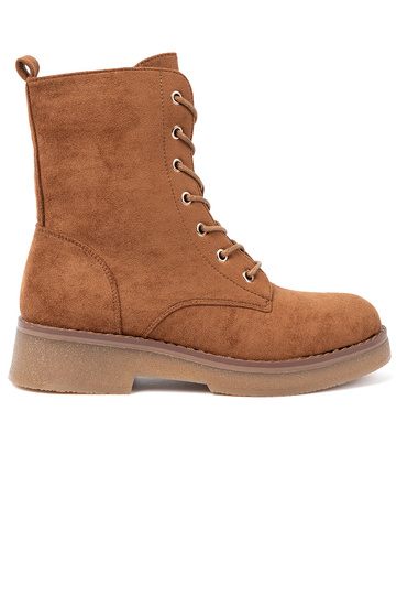 Komfortabel hohe Reitstiefel Zu kolorze karmeloZuym auf flacher Sohle 2