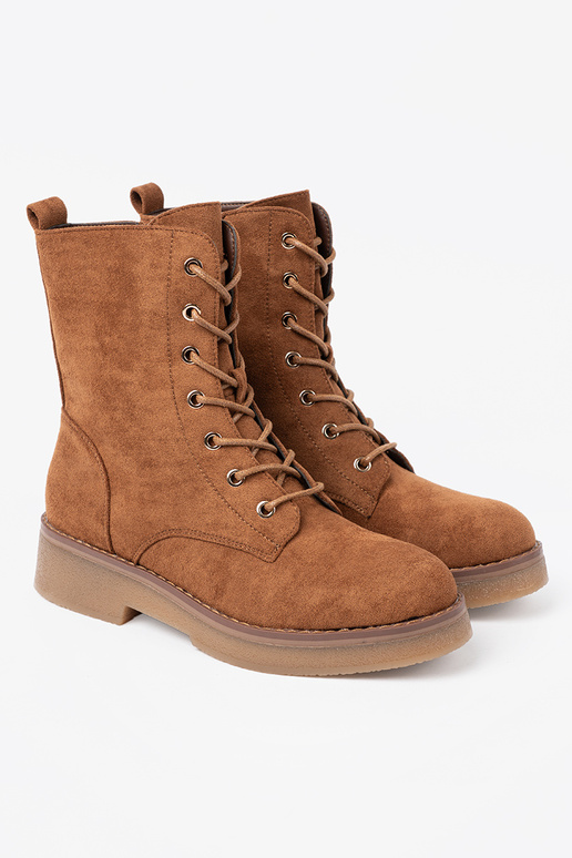 Comfortabel schoenen In kolorze karmeloInym op een platte zool