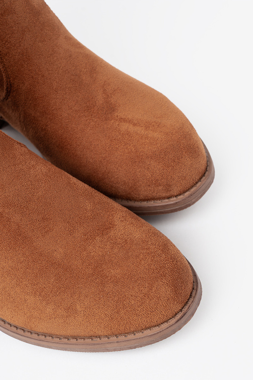 karamel kleuren laarzen met een gegolfd bovenInerk