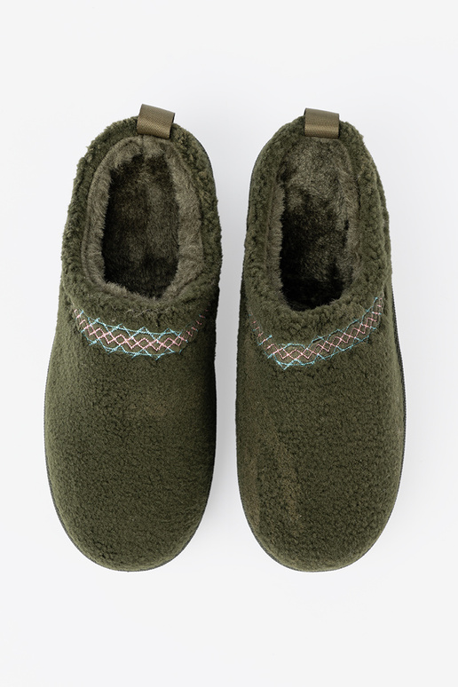 couleur kaki, miękkie chaussures a'la Bottes de neige bez pięty