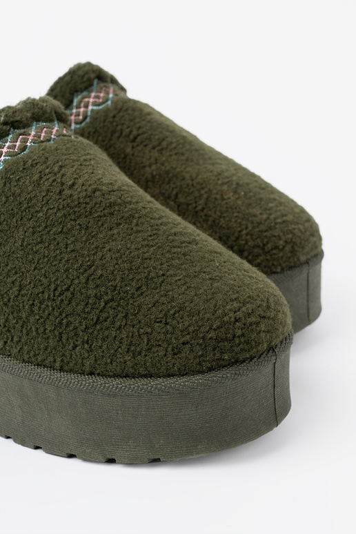 Khaki-Farbe-Farbe, miękkie Schuhe a'la Schneestiefel bez pięty