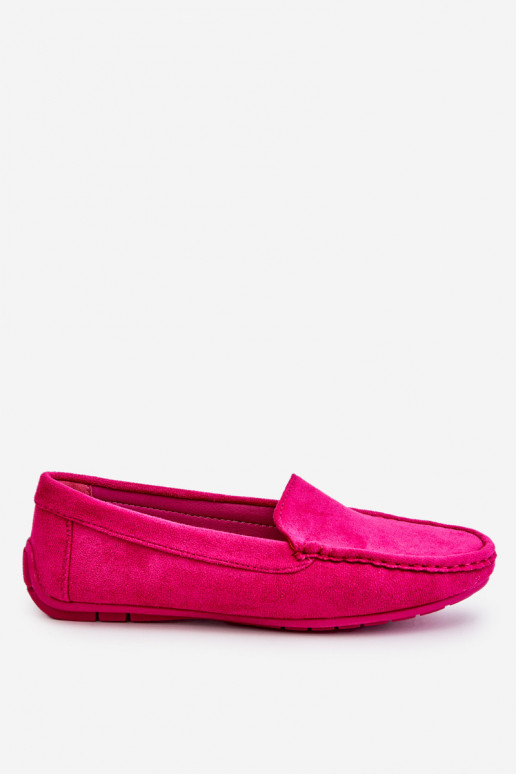 Mocassins en daim Féminin couleur rose Morreno