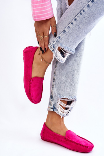 Suède mocassins Dames roze Morreno 2