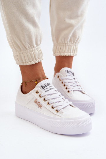 Damen weiße Schuhe mit Plateau Lee Cooper LCW-24-31-2725