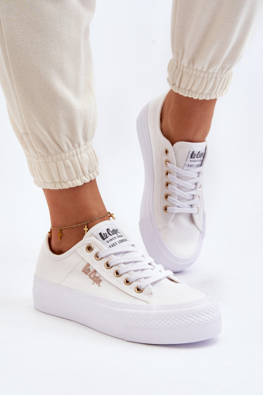 Damen-Plateauschuhe Lee Cooper LCW-24-31-2725 weiß